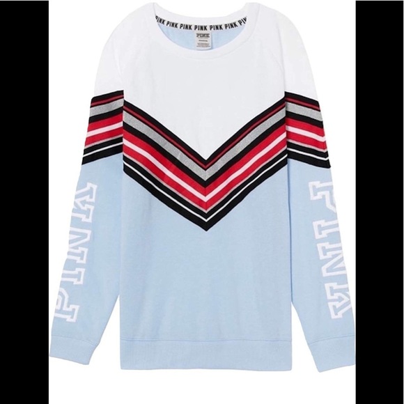 Pink Campus Tunic Pullover Sweater Blue Large - Picture 5 of 13